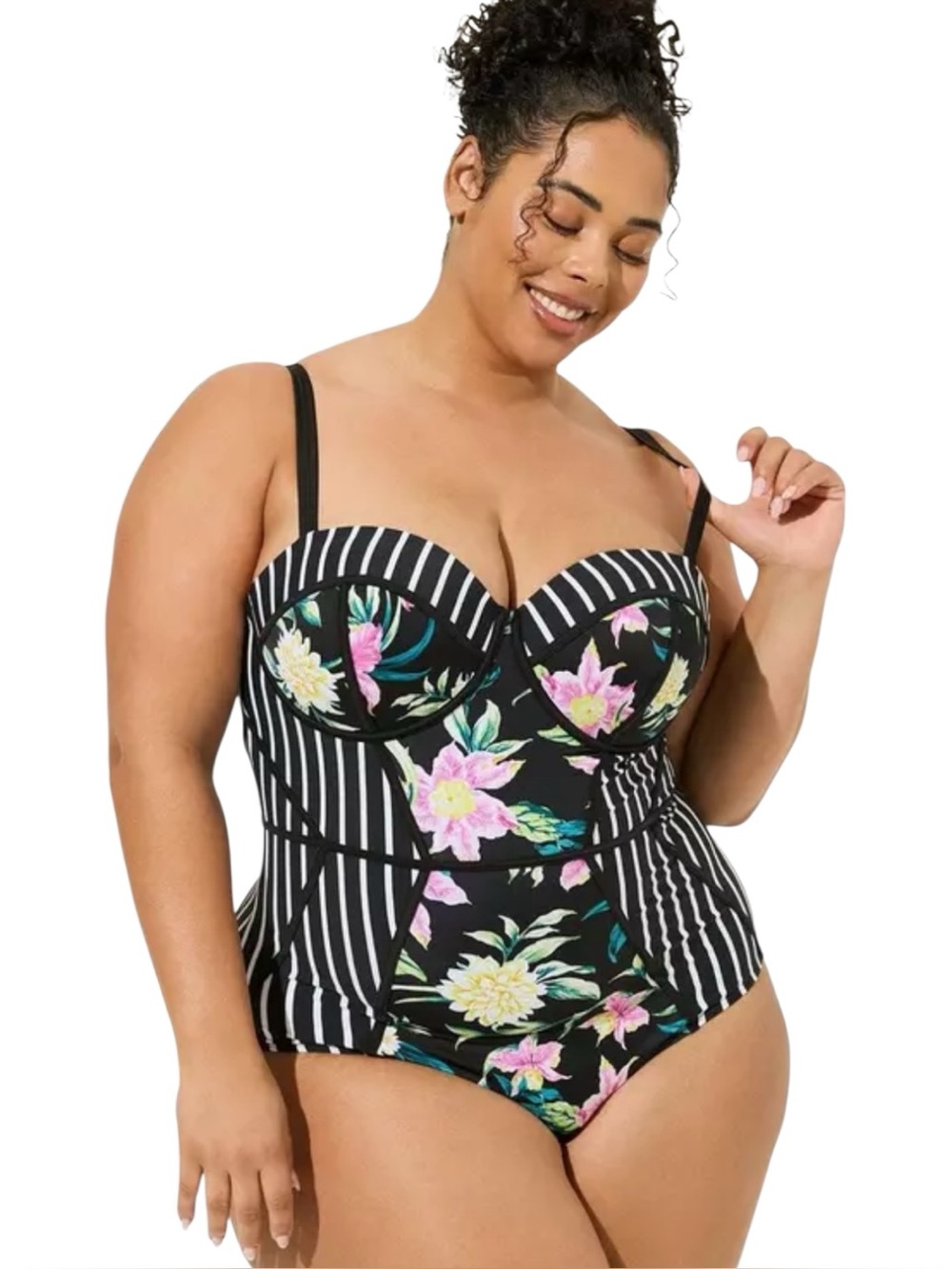 Torrid Slim Fix Underwire One Piece Swimsuit 4 4X D/DD